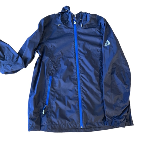 Women's Gerry Weber Windbreaker Hooded Full Zip Navy with Royal blue accents - Picture 2 of 5